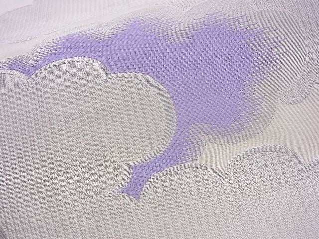 平和屋着物■六通柄袋帯 雲取り文 銀糸 逸品 n-ds0213