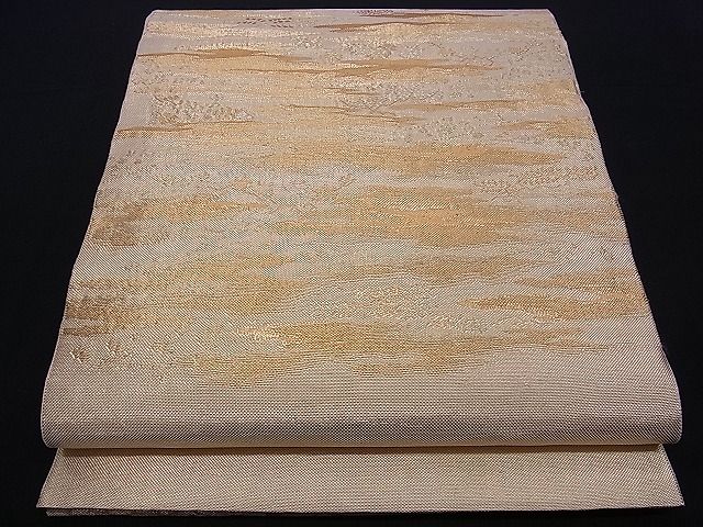 平和屋着物■佐賀錦 太鼓柄袋帯 霞箔散らし 金糸 逸品 n-ds0315