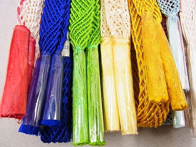 平和屋本店■夏物 和装小物 帯締め10本 全て未使用 くみひも くみ紐 金糸 長尺あり 銀座ますいわ屋 逸品 未使用 DZAA10105kh4 - 平和屋