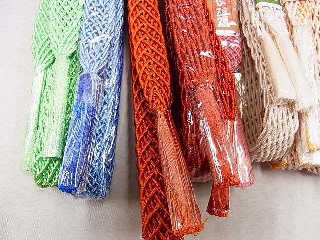 平和屋本店■夏物 和装小物 帯締め10本 全て未使用 くみひも 組紐 レース織 そごう扱い 逸品 未使用 DZAA10112kh4 - 平和屋