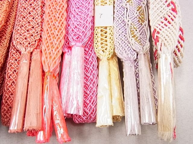 平和屋本店■夏物 和装小物 帯締め10本 全て未使用 くみひも レース織 金糸 健勝苑扱い 逸品 未使用 DZAA10115kh4 - 平和屋