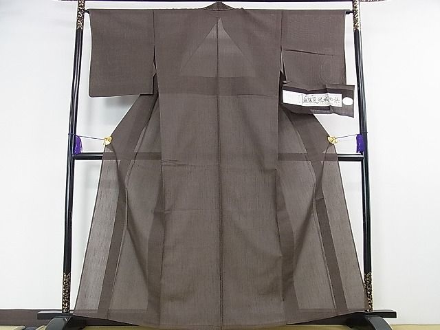 平和屋本店■極上 夏物 越後結城物語 100亀甲 十日町白新染織謹製 証紙付き 逸品 未使用 DZAA1461kh4 - 平和屋