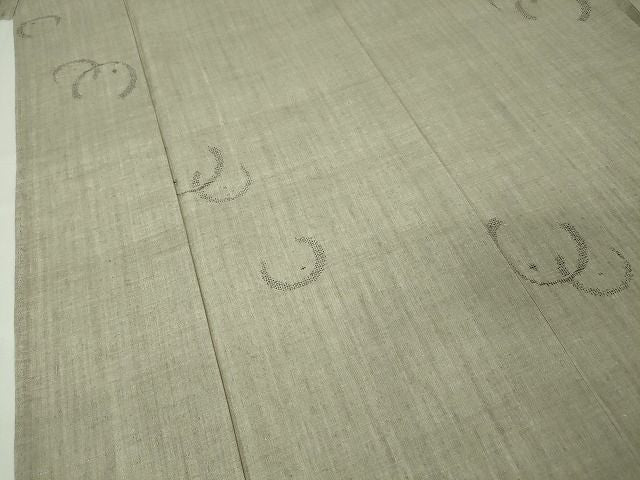 平和屋本店■極上 本場結城紬 重要無形文化財 単衣 100亀甲 飛び亀甲柄 光琳菊 逸品 未使用 DZAA1933kh4 - 平和屋