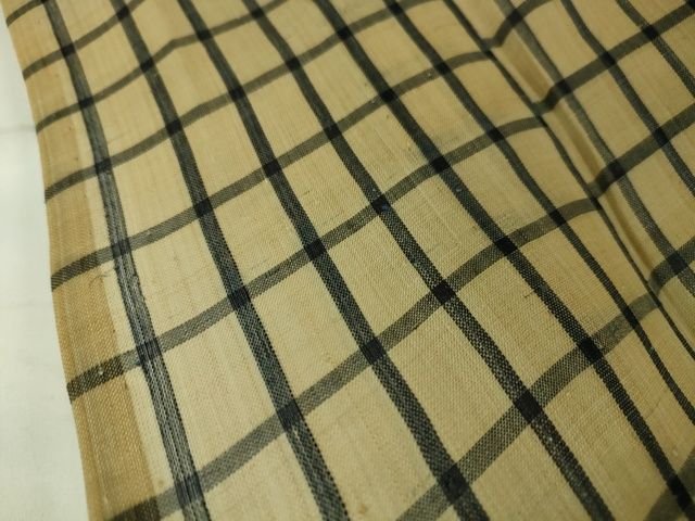 平和屋本店■極上 夏物 芭蕉布 手積み芭蕉糸100% 格子 逸品 DZAA2239kh4 - 平和屋