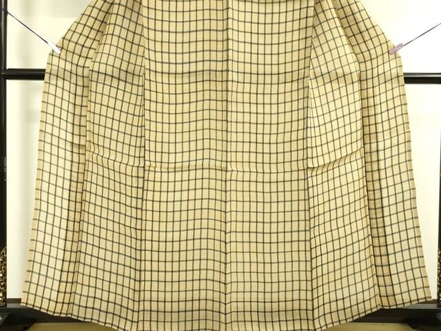 平和屋本店■極上 夏物 芭蕉布 手積み芭蕉糸100% 格子 逸品 DZAA2239kh4 - 平和屋
