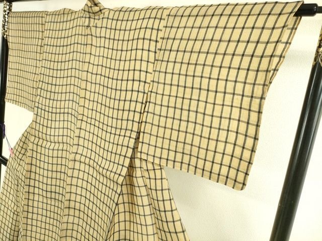 平和屋本店■極上 夏物 芭蕉布 手積み芭蕉糸100% 格子 逸品 DZAA2239kh4 - 平和屋