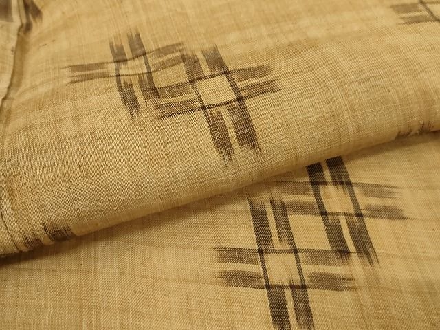 平和屋本店■極上 夏物 芭蕉布 手積み芭蕉糸100% 十字絣 逸品 KAAA1646kk4 - 平和屋