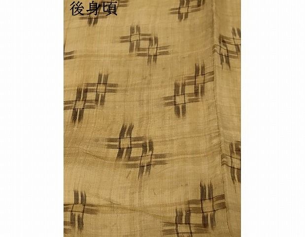 平和屋本店■極上 夏物 芭蕉布 手積み芭蕉糸100% 十字絣 逸品 KAAA1646kk4 - 平和屋