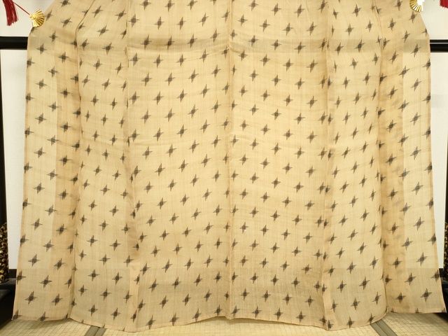 平和屋本店■極上 夏物 芭蕉布 手積み芭蕉糸100% 十字重ね 逸品 KAAA1754kk5 - 平和屋