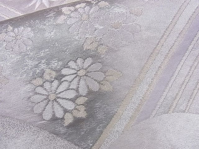 平和屋着物■西陣 六通柄袋帯 流水草花文 金銀糸 逸品 n-ds1130