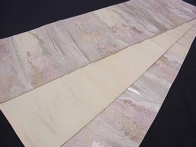 平和屋着物■西陣 六通柄袋帯 遠山霞吉祥文 金銀糸 逸品 n-ds1154