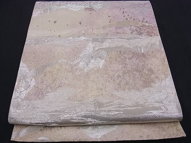 平和屋着物■西陣 六通柄袋帯 遠山霞吉祥文 金銀糸 逸品 n-ds1154