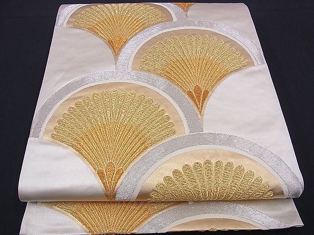 平和屋着物■六通柄袋帯 若松葉青海波 金銀糸 逸品 n-ds1167
