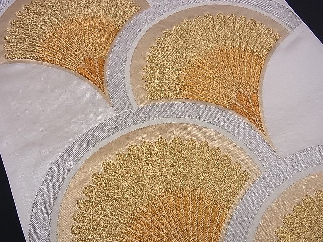 平和屋着物■六通柄袋帯 若松葉青海波 金銀糸 逸品 n-ds1167