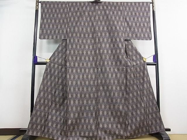 平和屋本店■極上 伝統工芸士 永長洋一 本場大島紬・道中着セット 十八算 12マルキ 泥染 古典の文字 永長織物 証紙付き 逸品 未使用 kh1788 - 平和屋
