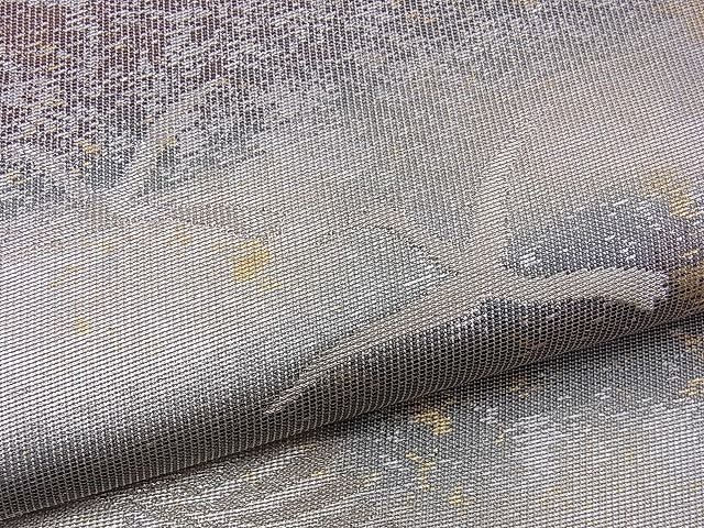 平和屋着物■六通柄袋帯 道長几帳草葉文 金銀彩 逸品 n-ds1278