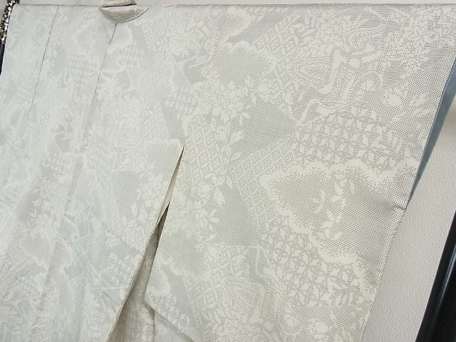 平和屋本店■極上 本場大島紬 白大島紬の巨匠 桑原織物伝統工芸作家 二代目 桑原啓之介 150亀甲 証紙付き 逸品 3kh1863 - 平和屋