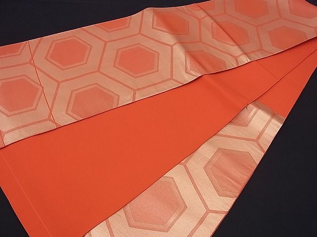平和屋着物■六通柄袋帯 子持ち亀甲 金糸 逸品 n-ds1607