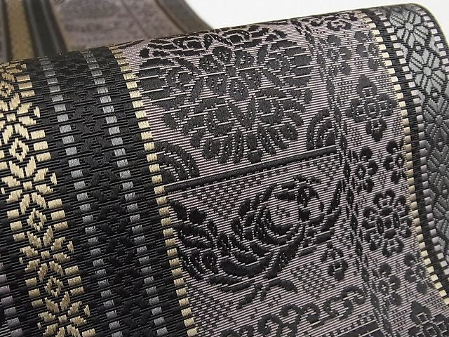 平和屋本店■極上 1897年創業 名門岡野 本場筑前博多織 千年工房 両面全通柄 本袋帯 総浮 正倉院献上 やまと誂製 未使用 4kk10063 - 平和屋