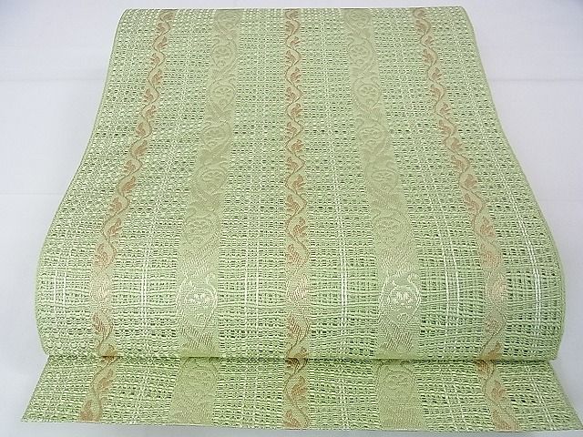 平和屋本店■極上 夏物 1897年創業 名門岡野 本場筑前博多織 千年工房 八寸名古屋帯 やまと誂製 証紙付き 逸品 未使用 DZAA1122kh4 - 平和屋