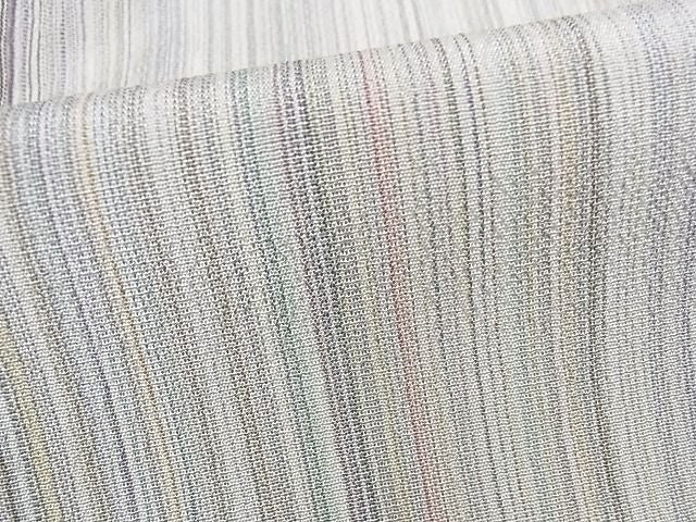 平和屋本店■極上 やまだ織 200色 本塩沢 単衣 片身変わり 正絹 逸品 KAAA1406kk4 - 平和屋
