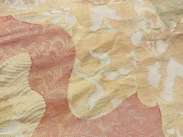 平和屋着物■六通柄袋帯 道長花唐草文 金銀糸 逸品 n-my0255