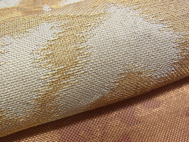 平和屋着物■六通柄袋帯 道長花唐草文 金銀糸 逸品 n-my0255