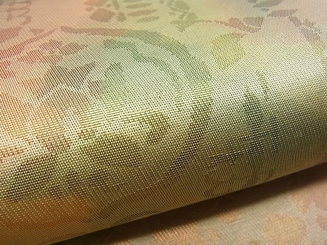 平和屋着物■六通柄袋帯 吉祥花唐草文 金糸 逸品 n-my0262