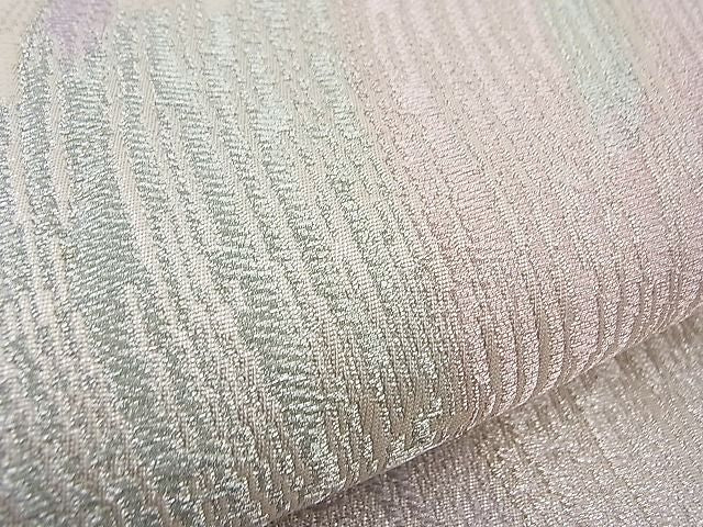 平和屋着物■六通柄袋帯 孔雀文 銀糸 逸品 n-rm0006