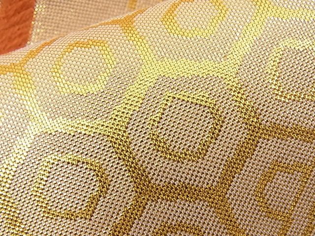 平和屋着物■佐賀錦 六通柄袋帯 唐織 檜垣吉祥文 金銀糸 逸品 n-bj0527