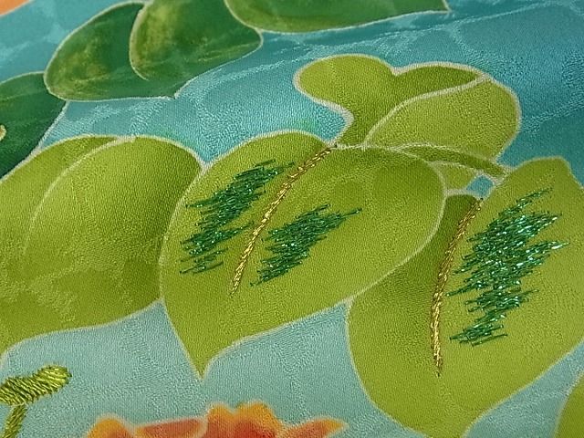 期間限定セール30%off●希少 創業130年 江戸染繍友禅 大彦 訪問着 洋花文 暈し染 金糸 逸品s442