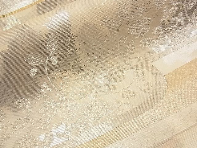 平和屋着物■西陣 六通柄袋帯 流水花唐草文 金銀糸 逸品 n-bj0577