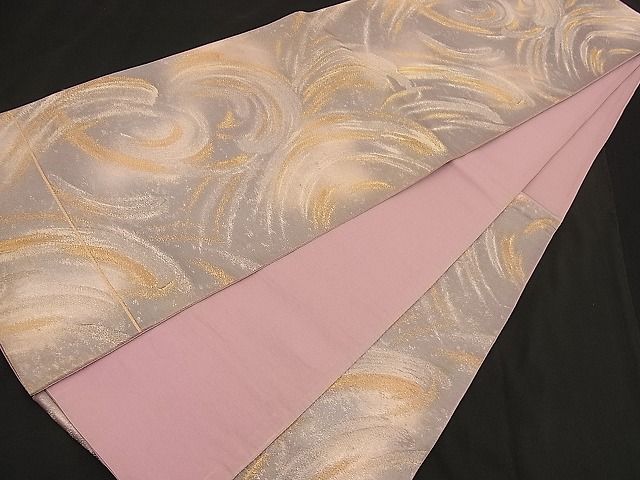 平和屋着物■六通柄袋帯 流水文 金銀糸 逸品 n-bj0586