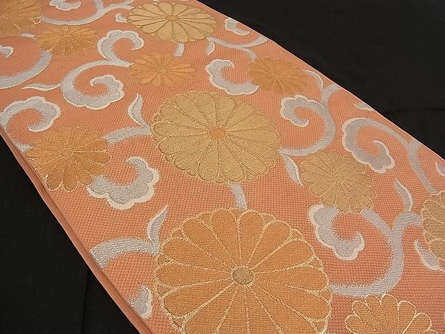 平和屋着物■六通柄袋帯 花唐草文 金銀糸 逸品 n-pe0014