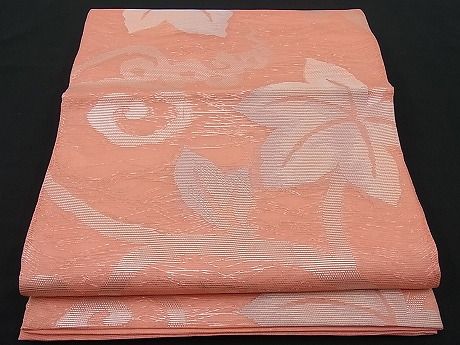 平和屋着物■夏物 六通柄袋帯 蔦の葉文 銀糸 逸品 n-ar1852