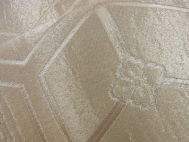 平和屋着物■六通柄袋帯 花菱亀甲文 銀糸 逸品 n-nr0040