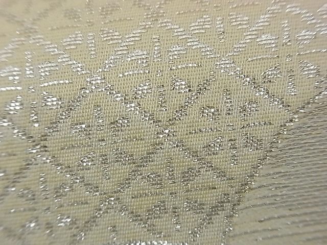 平和屋着物■六通柄袋帯 吉祥雲取り文 銀糸 逸品 n-rv0039
