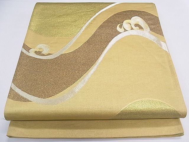 平和屋着物■六通柄袋帯 立波文 金銀糸 逸品 ch2815