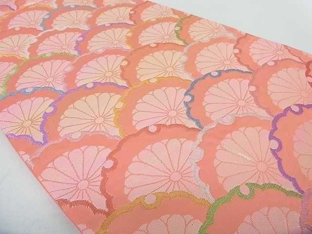 平和屋着物■六通柄袋帯 花青海波 銀糸 逸品 az4458
