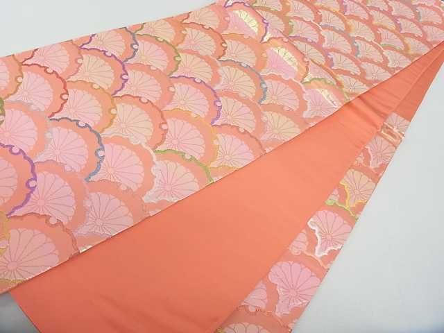 平和屋着物■六通柄袋帯 花青海波 銀糸 逸品 az4458