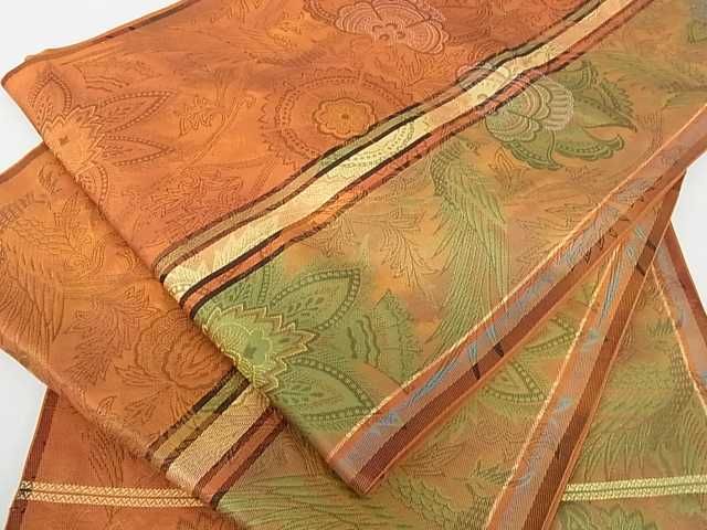 平和屋着物■六通柄袋帯 更紗花鳥文 逸品 az4463