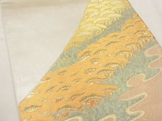 平和屋着物■太鼓柄袋帯 浜松文 金銀糸 引箔 逸品 n-hv2736