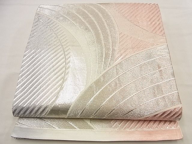 平和屋着物■六通柄袋帯 唐織 吉祥文 銀糸 逸品 n-wu0137