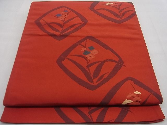 平和屋着物■六通柄袋帯 吉祥花文 逸品 n-gh3994