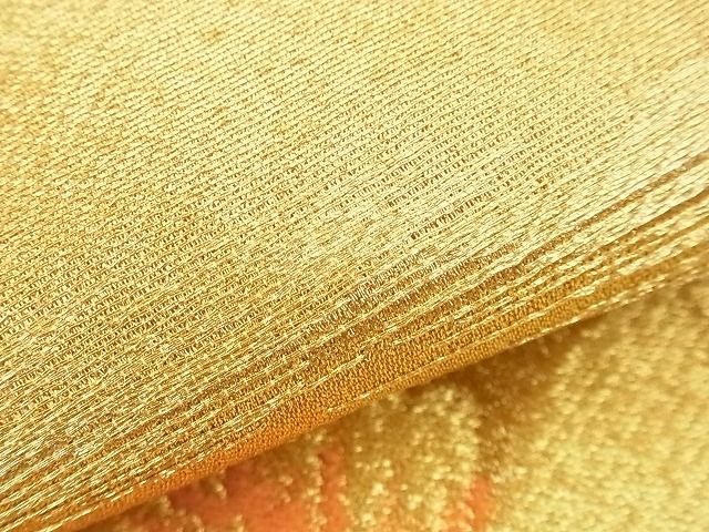 平和屋着物■西陣 六通柄袋帯 遠山樹林文 金糸 逸品 n-xi0294
