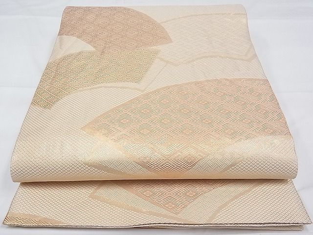 平和屋着物■佐賀錦 両面全通柄袋帯 地紙重ね吉祥文 金銀糸 逸品 ya0088