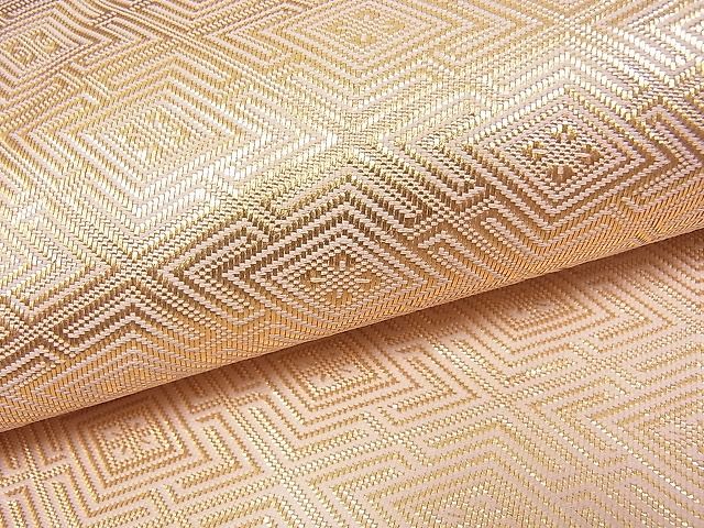 平和屋着物■佐賀錦 両面全通柄袋帯 地紙重ね吉祥文 金銀糸 逸品 ya0088