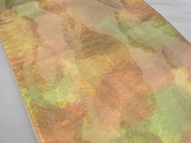 平和屋着物■六通柄袋帯 立涌霞文 金糸 逸品 n-ea0502