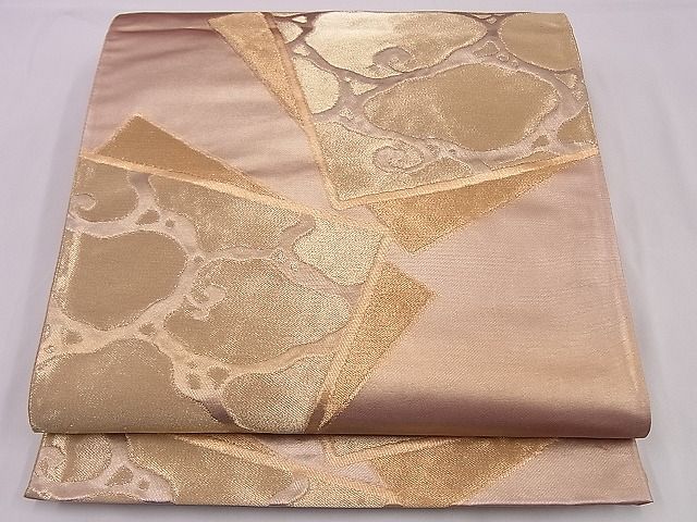 平和屋着物■六通柄袋帯 色紙重ね流水文 金糸 逸品 n-hj6980