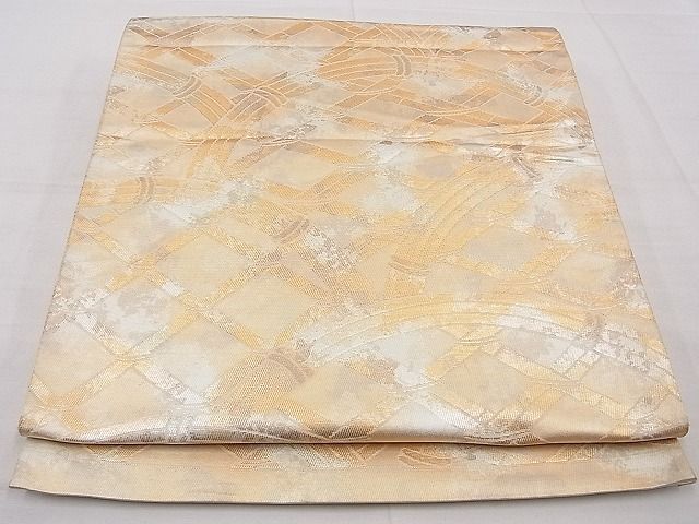 平和屋着物■六通柄袋帯 籬青海波 金銀糸 引箔 逸品 n-yt0076